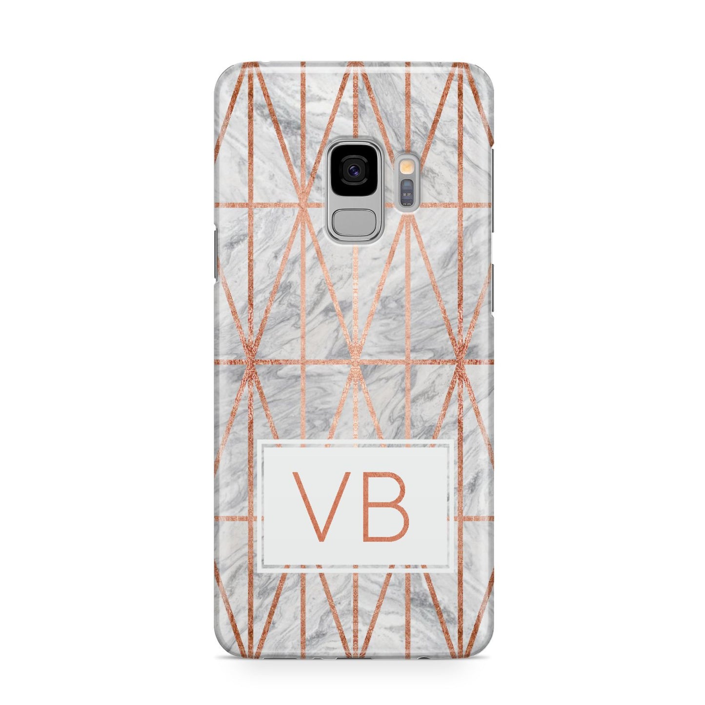 Personalised Triangular Marble Initials Samsung Galaxy S9 Case