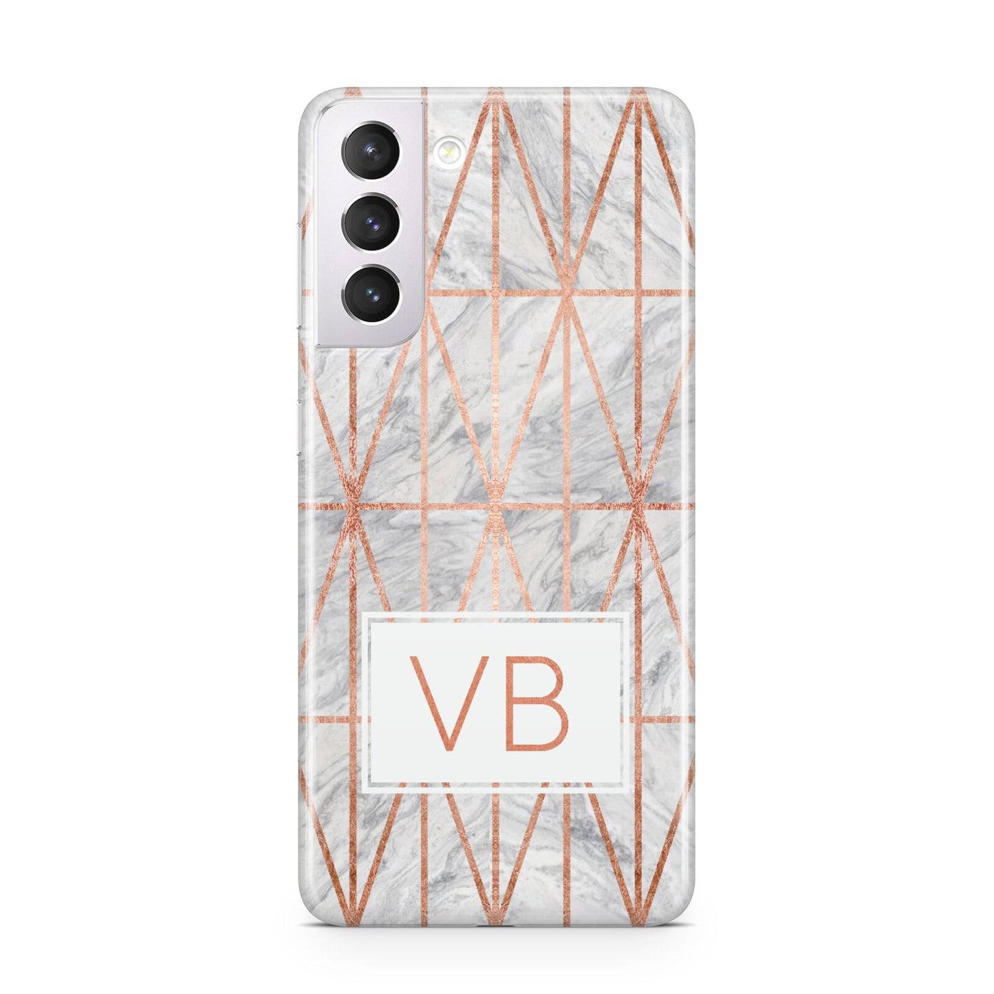 Personalised Triangular Marble Initials Samsung S21 Case