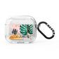 Personalised Tropical Fan Leaf AirPods Glitter Case 3rd Gen