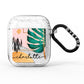 Personalised Tropical Fan Leaf AirPods Glitter Case