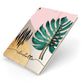 Personalised Tropical Fan Leaf Apple iPad Case on Gold iPad Side View