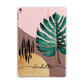 Personalised Tropical Fan Leaf Apple iPad Rose Gold Case