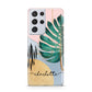 Personalised Tropical Fan Leaf Samsung S21 Ultra Case