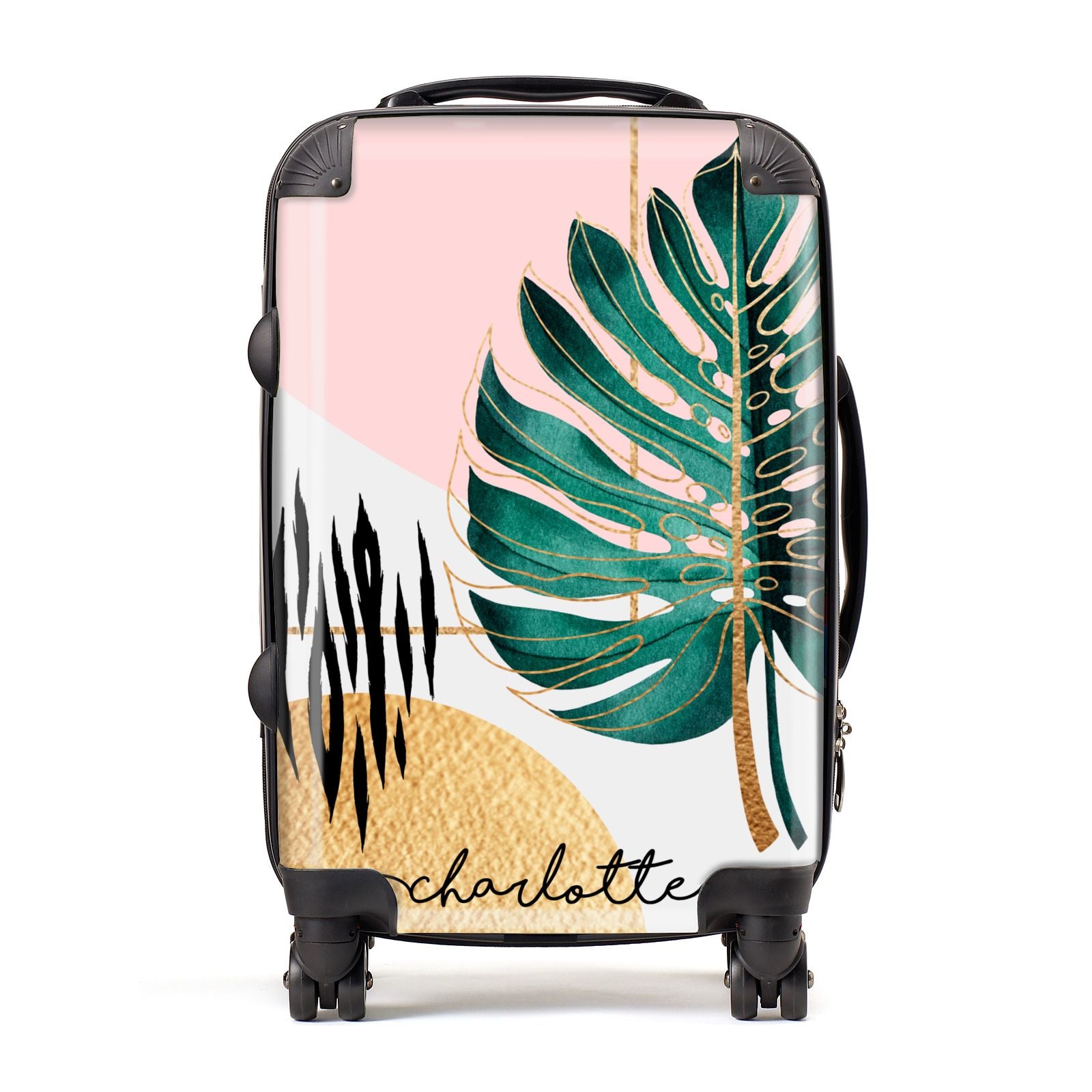 Personalised Tropical Fan Leaf Suitcase
