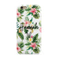 Personalised Tropical Floral Pink Apple iPhone 6 3D Tough Case