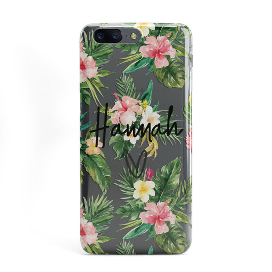 Personalised Tropical Floral Pink OnePlus Case