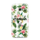 Personalised Tropical Floral Pink Samsung Galaxy A3 2017 Case on gold phone