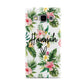 Personalised Tropical Floral Pink Samsung Galaxy A5 Case