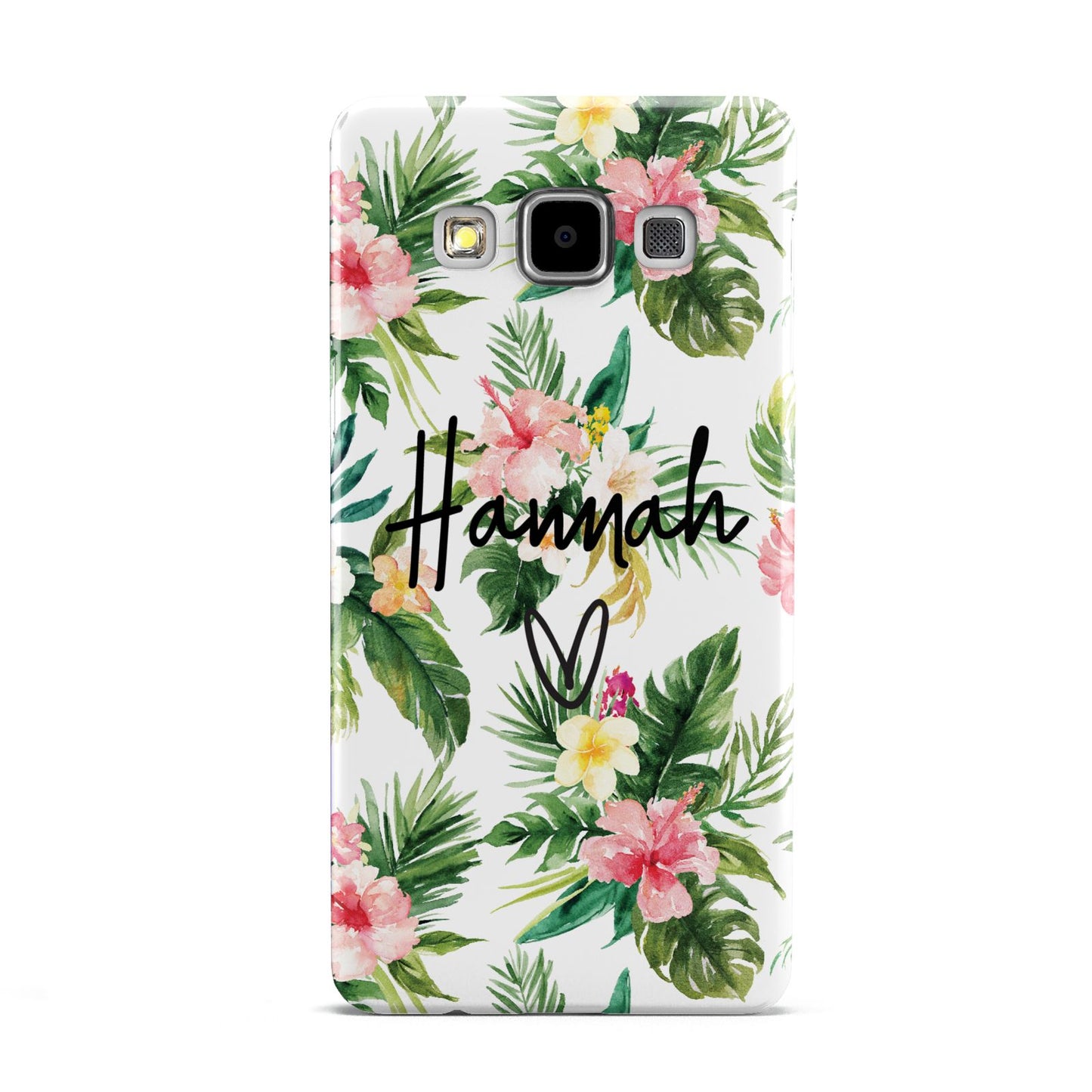 Personalised Tropical Floral Pink Samsung Galaxy A5 Case