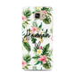 Personalised Tropical Floral Pink Samsung Galaxy A7 2016 Case on gold phone