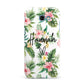 Personalised Tropical Floral Pink Samsung Galaxy A7 2017 Case