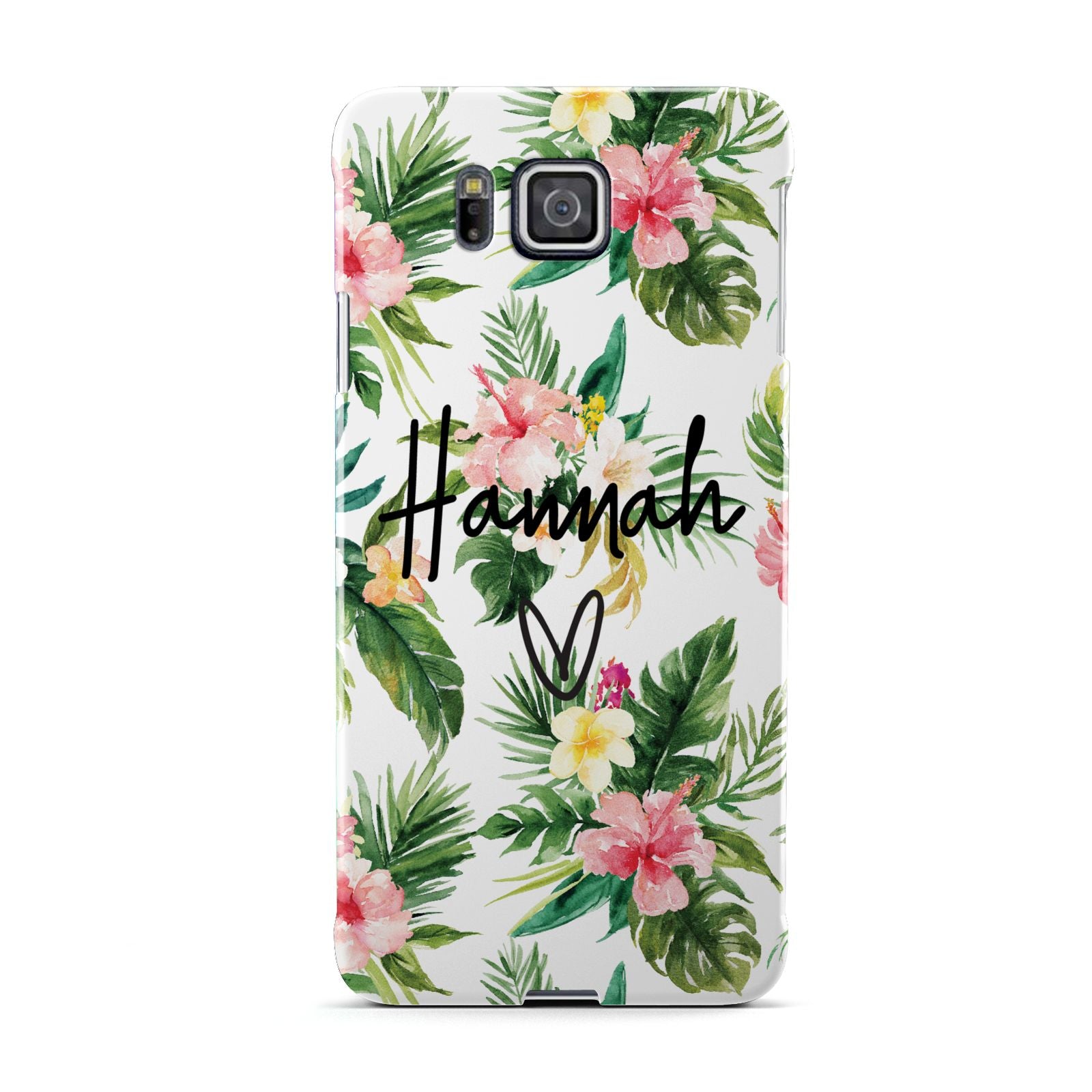 Personalised Tropical Floral Pink Samsung Galaxy Alpha Case