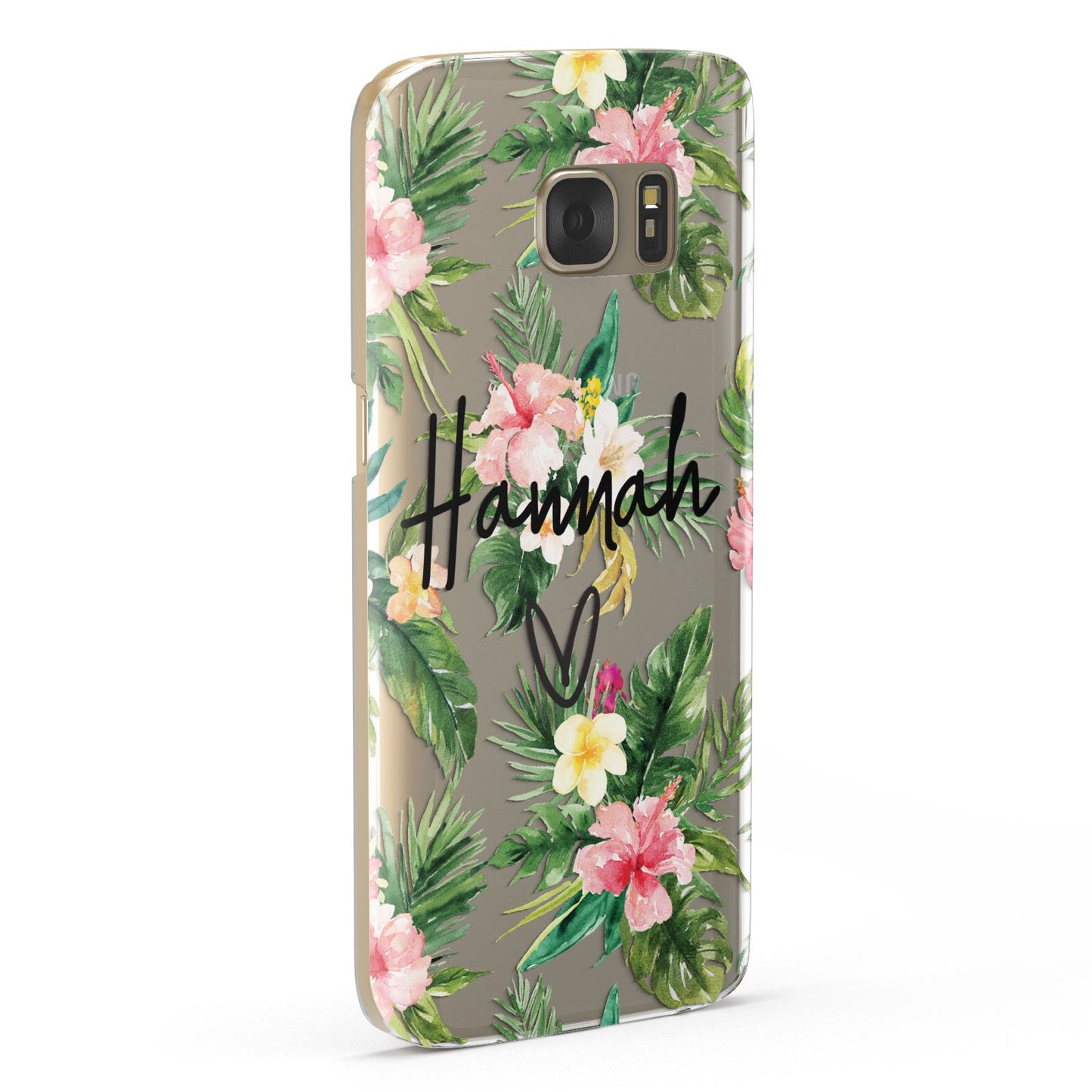Personalised Tropical Floral Pink Samsung Galaxy Case Fourty Five Degrees