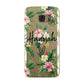 Personalised Tropical Floral Pink Samsung Galaxy Case