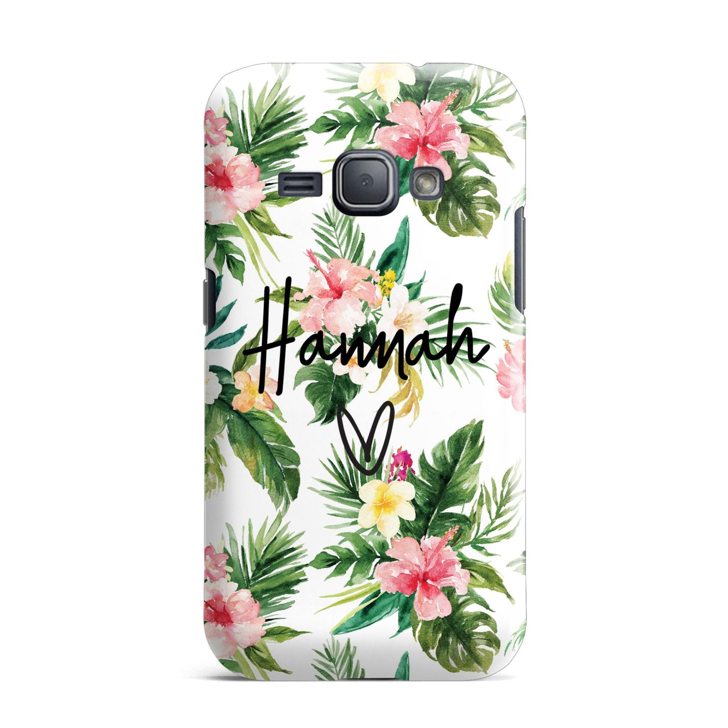 Personalised Tropical Floral Pink Samsung Galaxy J1 2016 Case