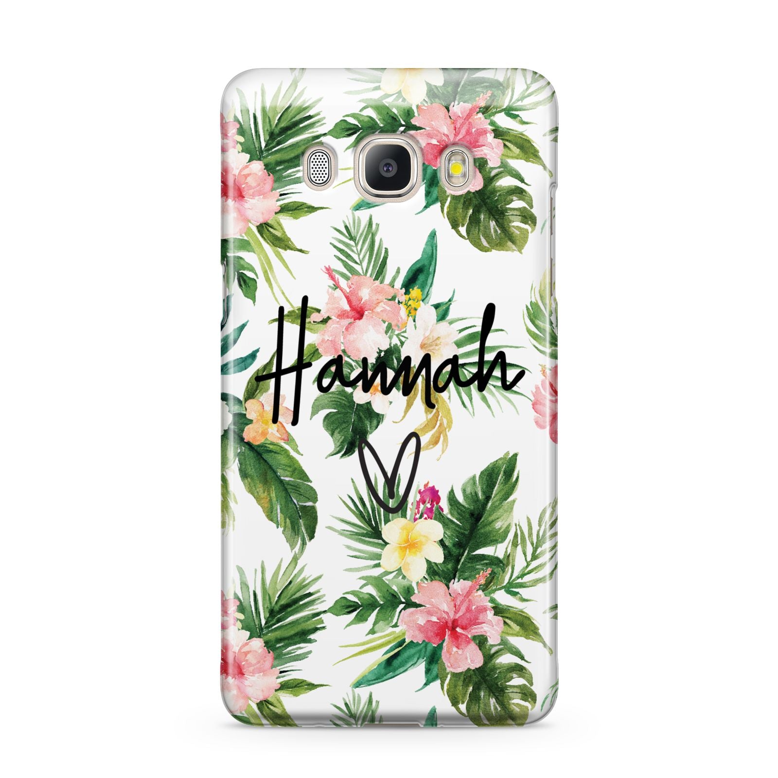 Personalised Tropical Floral Pink Samsung Galaxy J5 2016 Case
