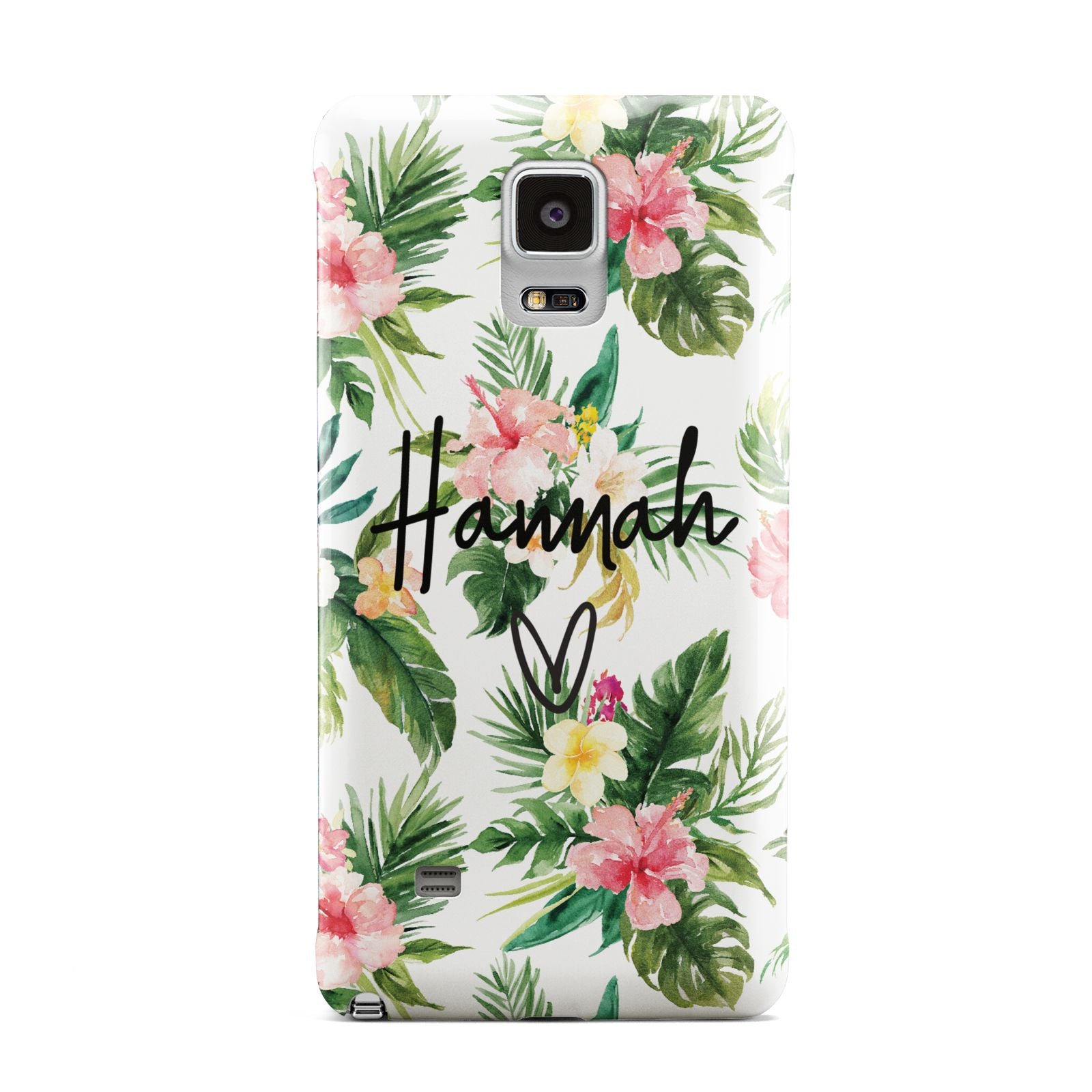 Personalised Tropical Floral Pink Samsung Galaxy Note 4 Case
