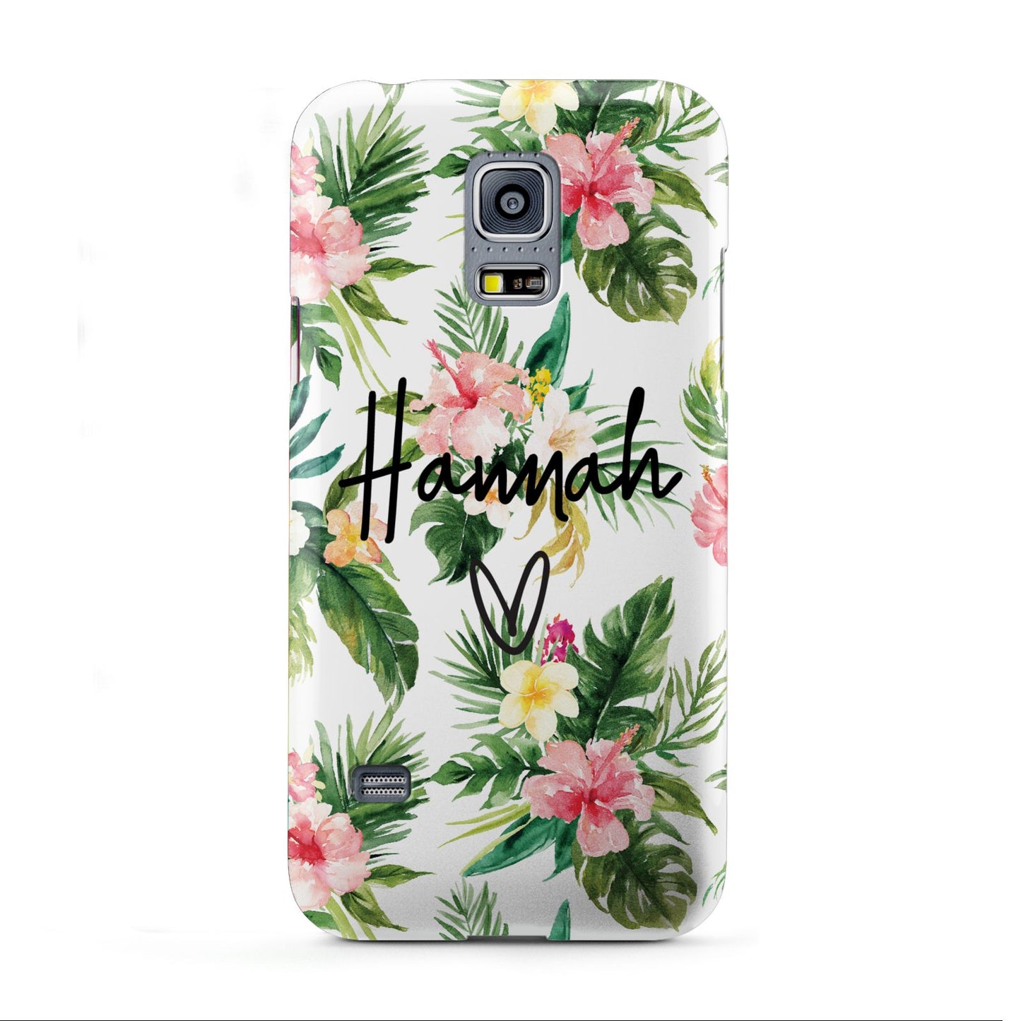 Personalised Tropical Floral Pink Samsung Galaxy S5 Mini Case