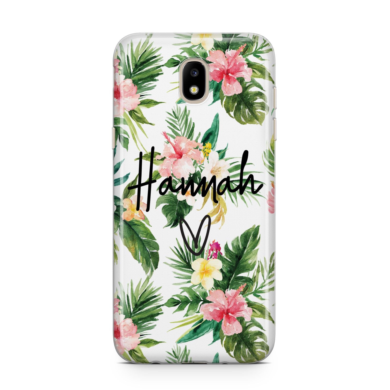 Personalised Tropical Floral Pink Samsung J5 2017 Case