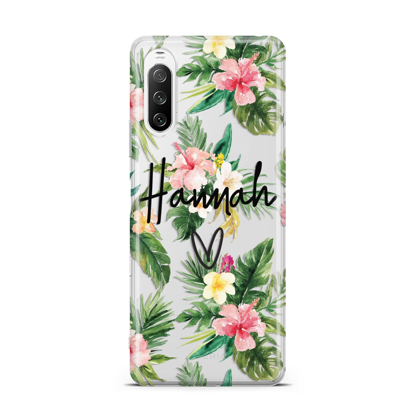 Personalised Tropical Floral Pink Sony Xperia 10 III Case