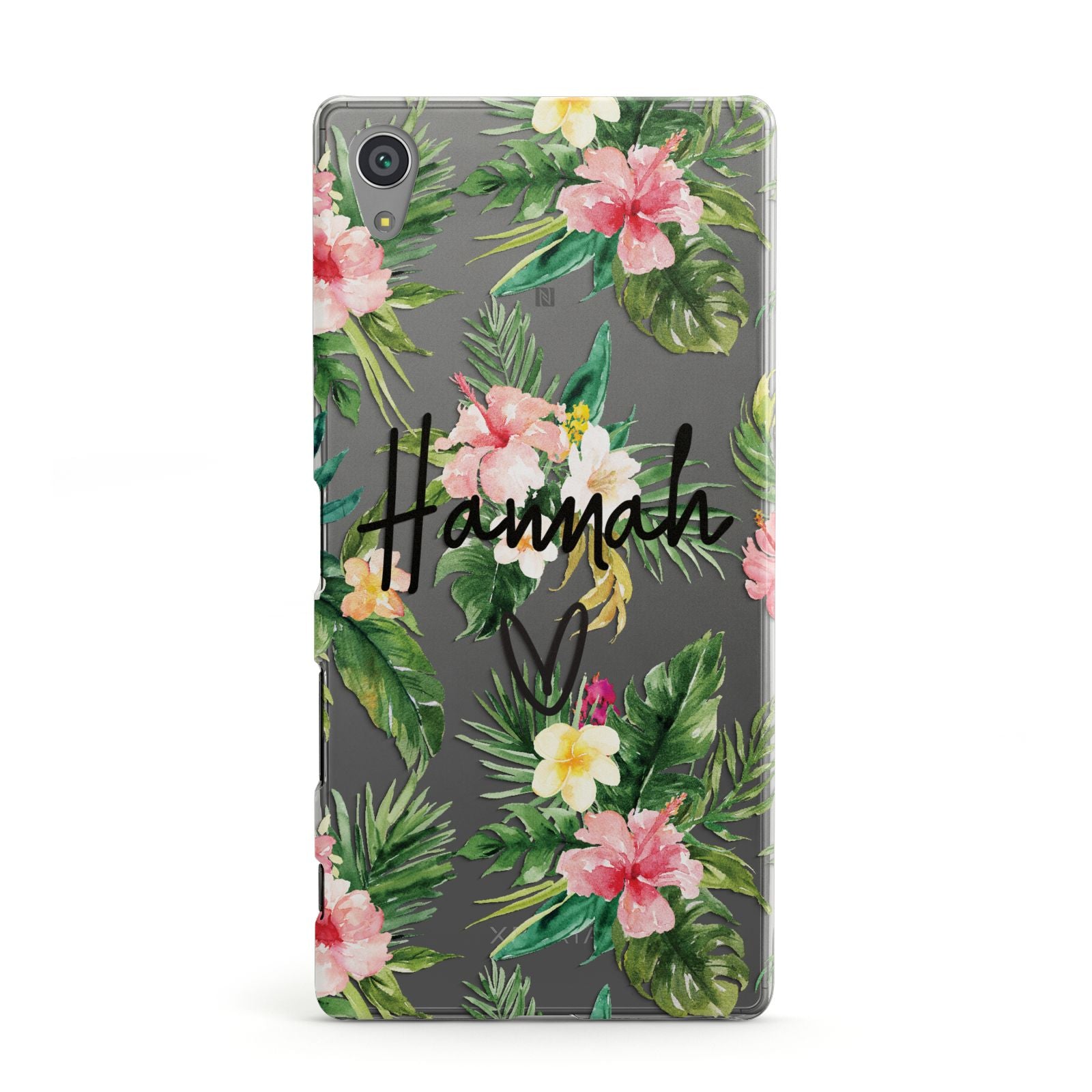 Personalised Tropical Floral Pink Sony Xperia Case