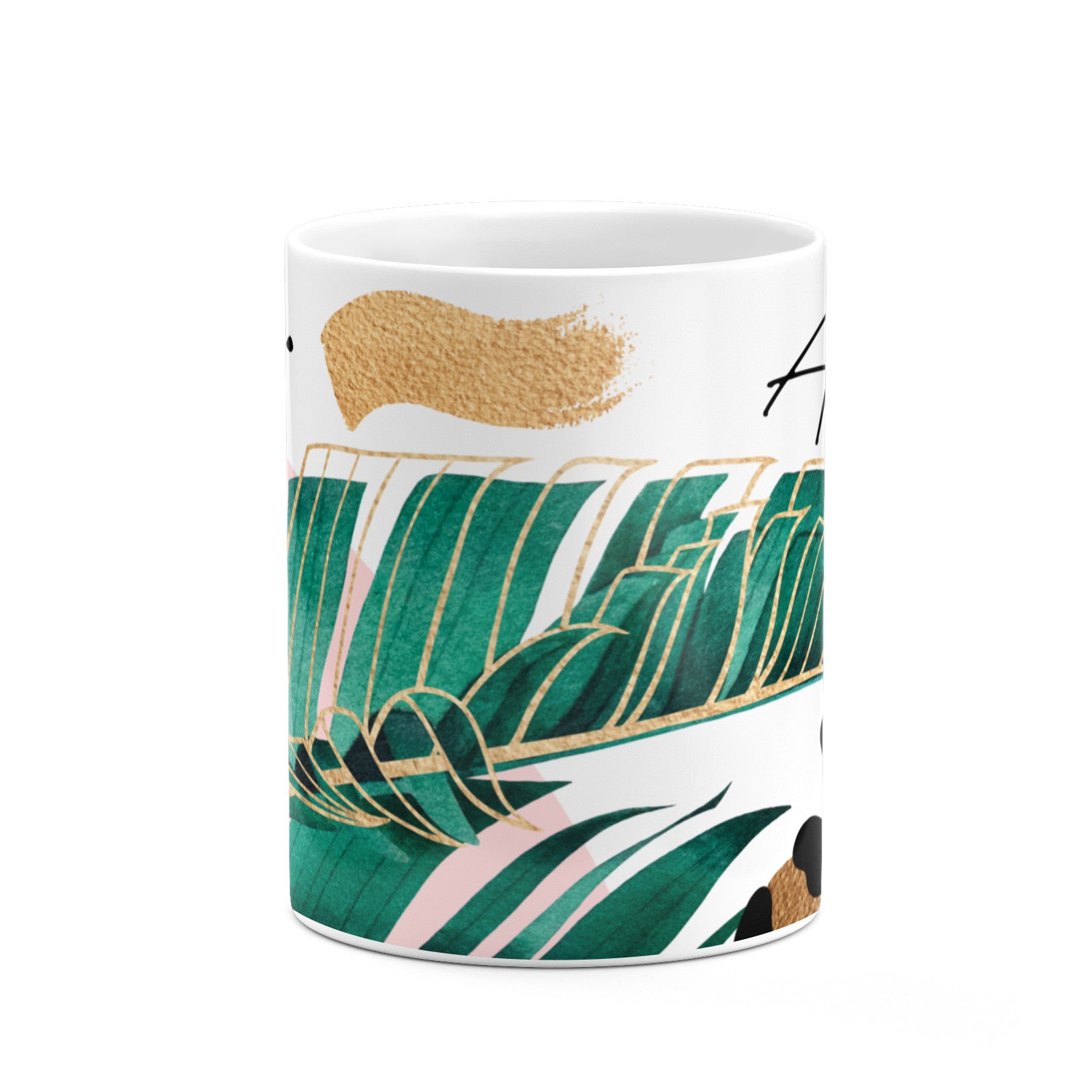 Personalised Tropical Gold 10oz Mug Alternative Image 7