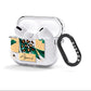 Personalised Tropical Gold AirPods Clear Case 3rd Gen Side Image
