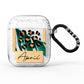 Personalised Tropical Gold AirPods Glitter Case
