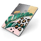 Personalised Tropical Gold Apple iPad Case on Grey iPad Side View