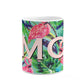Personalised Tropical Green Leaves Flamingo 10oz Mug Alternative Image 7