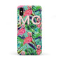 Personalised Tropical Green Leaves Flamingo Apple iPhone XS 3D Tough