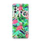 Personalised Tropical Green Leaves Flamingo Samsung A32 5G Case
