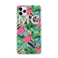 Personalised Tropical Green Leaves Flamingo iPhone 11 Pro Max 3D Snap Case