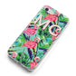Personalised Tropical Green Leaves Flamingo iPhone 8 Bumper Case on Silver iPhone Alternative Image