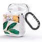 Personalised Tropical Leaf AirPods Glitter Case Side Image