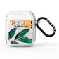 Personalised Tropical Leaf AirPods Glitter Case