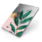 Personalised Tropical Leaf Apple iPad Case on Grey iPad Side View