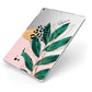 Personalised Tropical Leaf Apple iPad Case on Silver iPad Side View
