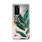 Personalised Tropical Leaf Huawei P40 Phone Case