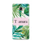 Personalised Tropical Leaf Pink Name Samsung Galaxy A3 2016 Case on gold phone