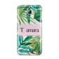 Personalised Tropical Leaf Pink Name Samsung Galaxy A8 2016 Case