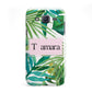 Personalised Tropical Leaf Pink Name Samsung Galaxy J5 Case