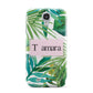 Personalised Tropical Leaf Pink Name Samsung Galaxy S4 Case