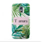 Personalised Tropical Leaf Pink Name Samsung Galaxy S5 Mini Case