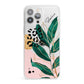 Personalised Tropical Leaf iPhone 13 Pro Max Clear Bumper Case