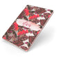 Personalised Tropical Orchid Floral Apple iPad Case on Rose Gold iPad Side View