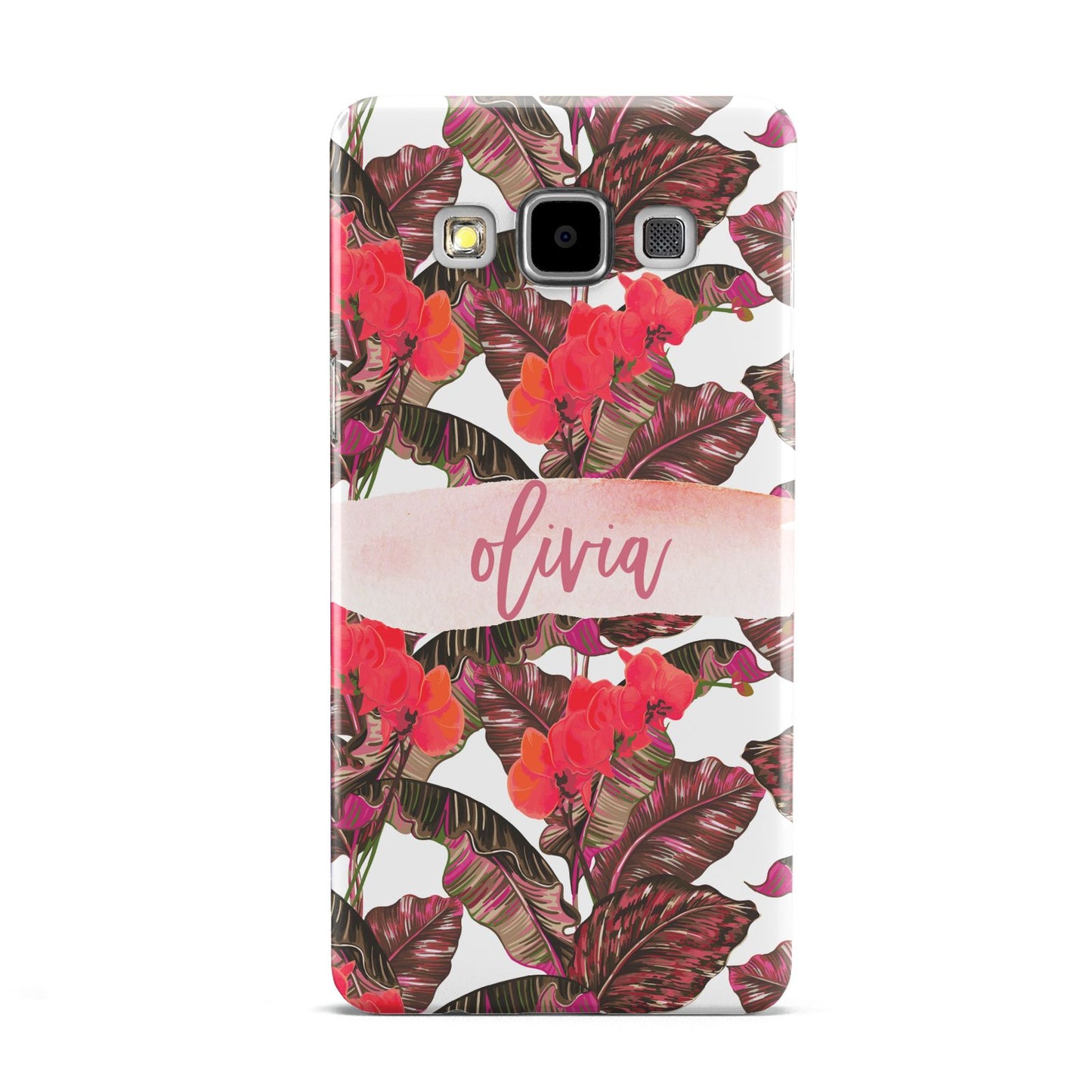 Personalised Tropical Orchid Floral Samsung Galaxy A5 Case