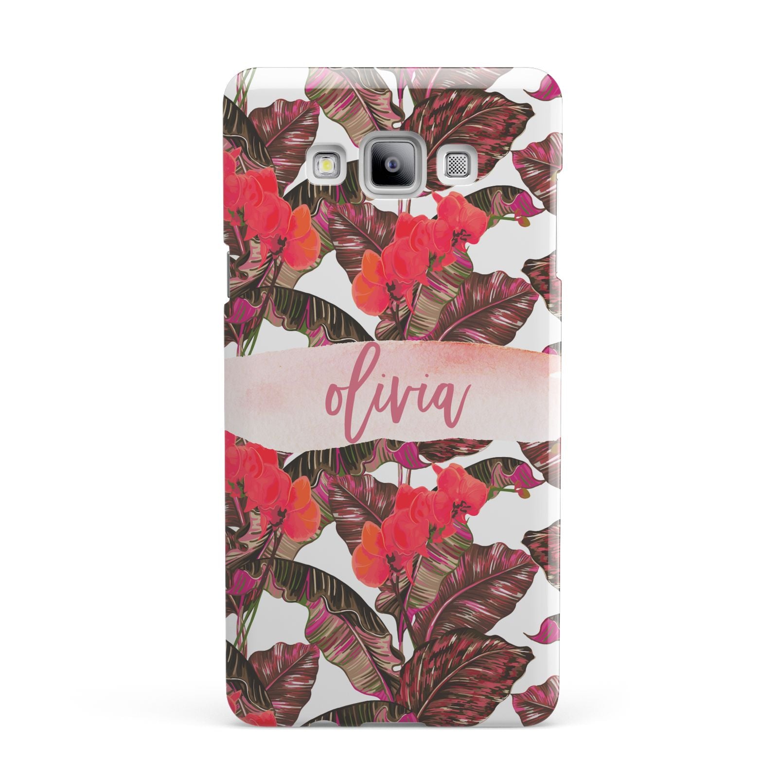 Personalised Tropical Orchid Floral Samsung Galaxy A7 2015 Case