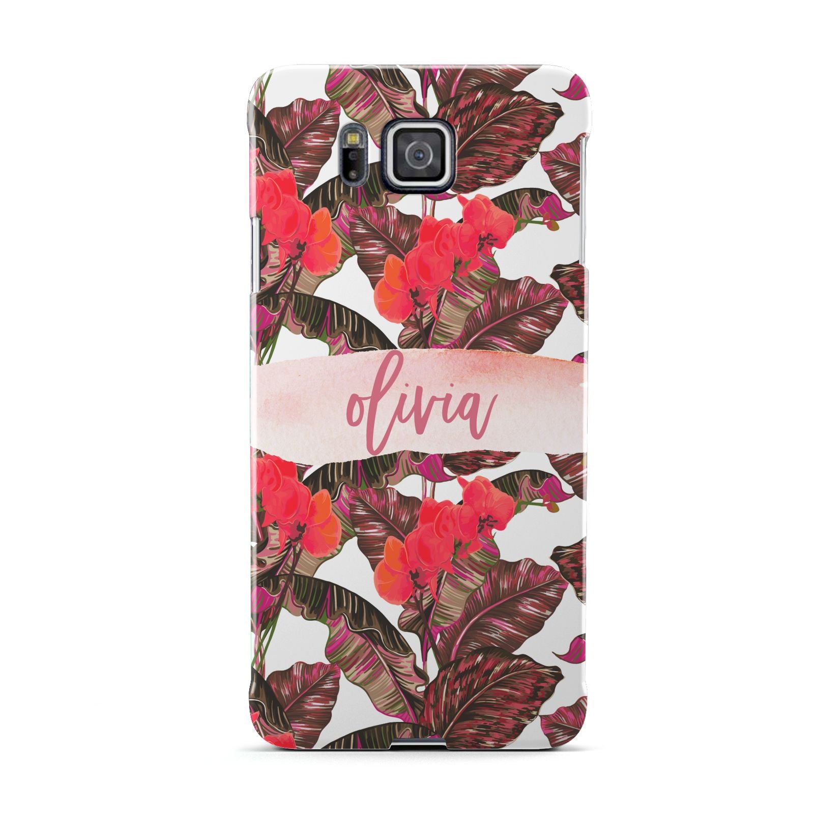 Personalised Tropical Orchid Floral Samsung Galaxy Alpha Case