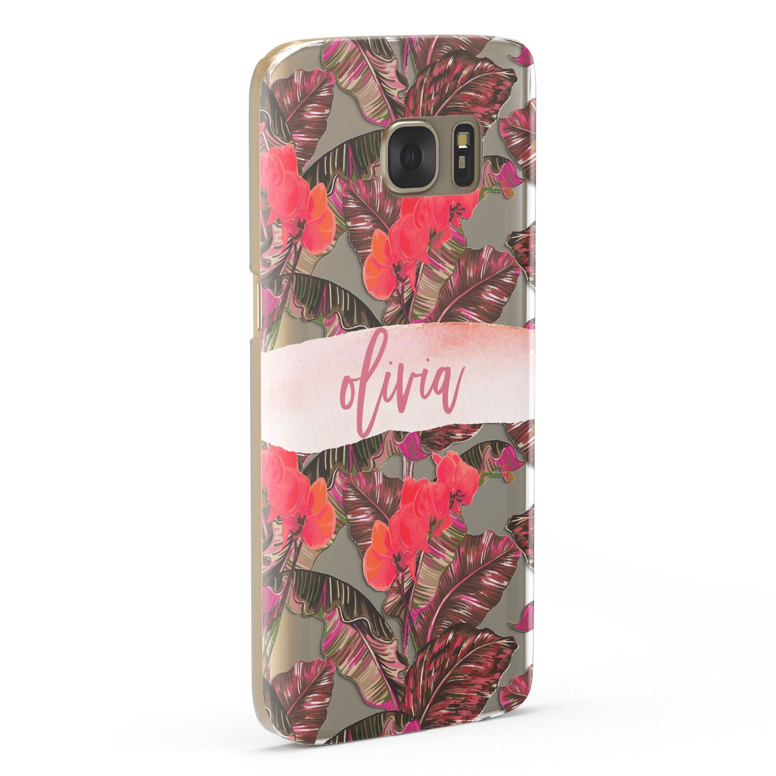 Personalised Tropical Orchid Floral Samsung Galaxy Case Fourty Five Degrees